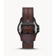 Fossil Bronson Men s Automatic Brown Eco Leather Watch Cheap