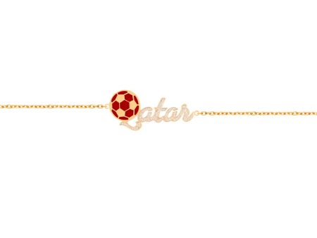 Michella 18 Ct  Gold Diamond Bracelet With Enamel Basic Hot on Sale