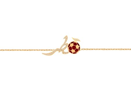 Michella 18 Ct Gold Diamond Bracelet With Enamel Basic Online Sale