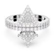 Swarovski Ortyx RingTriangle cut White Rhodium plated  55 Online now