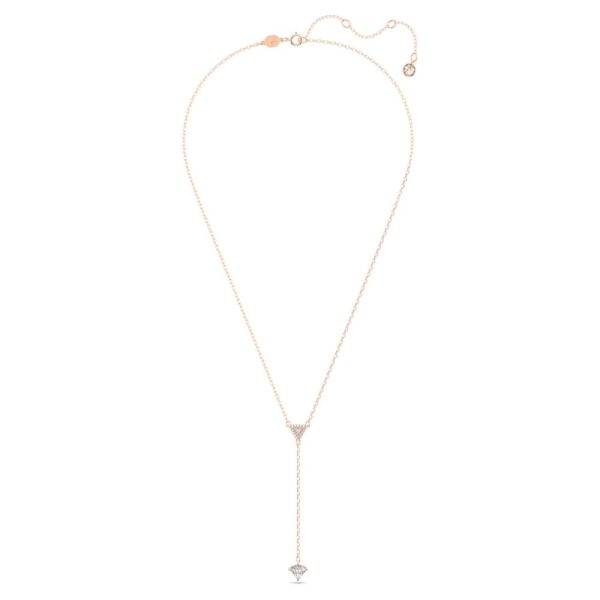 Swarovski Ortyx Y NecklaceTriangle cut White Rose Gold-tone plated  38cm x 43 CM Online