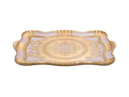 Sezzatini Large Carved Rectangular Tray, Size: 38x55 Cm Online Hot Sale