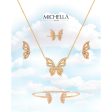 Michella 18 Ct Gold Diamond Butterfly Ring Basic For Cheap