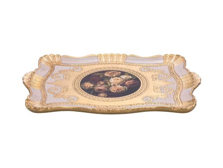 Sezzatini Medium Carved Rectangular Tray, Size: 34x48 Cm Online now