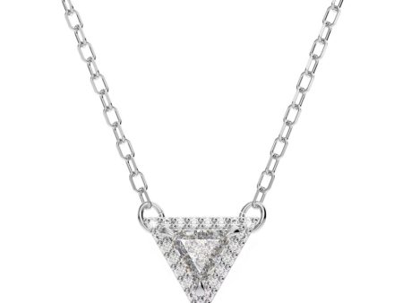 Swarovski Ortyx NecklaceTriangle Cut White Rhodium plated  36CM X 41CM For Cheap