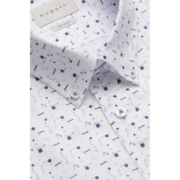 Bugatti Men s Short-sleeved Shirt With an All-over Print Sale