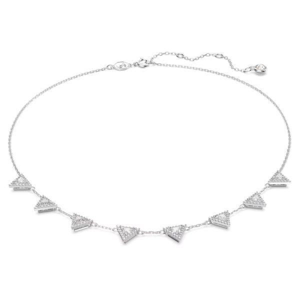 Swarovski Ortyx Necklace Triangle cut White Rhodium plated Discount