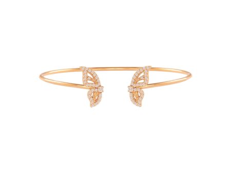 Michella 18 Ct Gold Diamond Butterfly Bracelet Basic Online Hot Sale