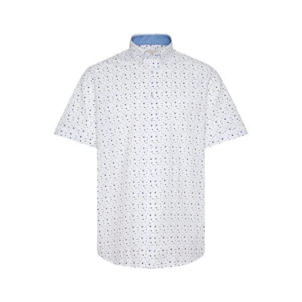 Bugatti Men s Short-sleeved Shirt With an All-over Print Sale