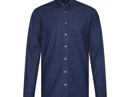 Bugatti Men s Stretch Denim Navy Shirt on Sale