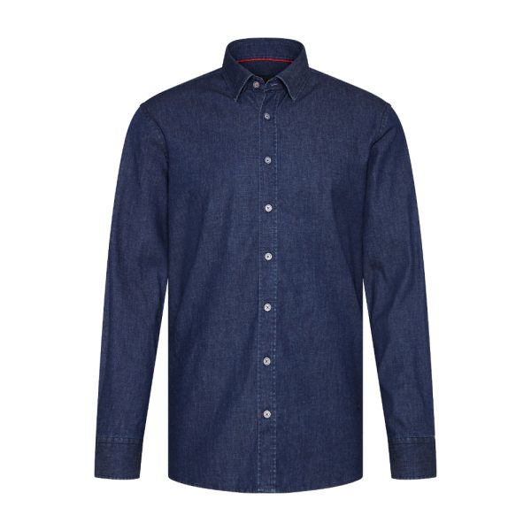 Bugatti Men s Stretch Denim Navy Shirt on Sale