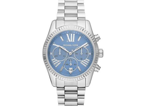 Michael Kors Women s Lexington Silver-Tone Watch For Discount