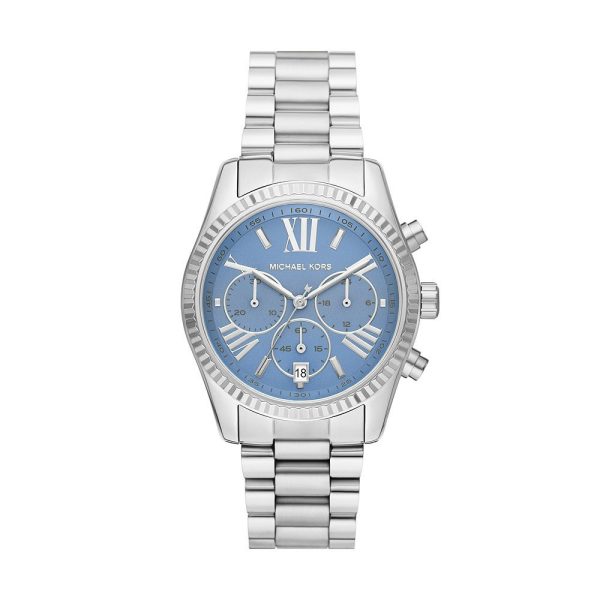 Michael Kors Women s Lexington Silver-Tone Watch For Discount