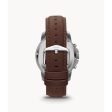 Fossil Grant Men s Chronograph Brown Leather Watch Hot on Sale