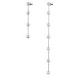 Swarovski Constella Drop Earrings Asymmetric design White Rhodium plated  ONE SIZE on Sale