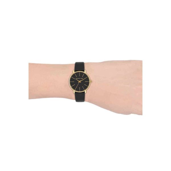 Michael Kors Women s Pyper Black Analogue Watch Cheap