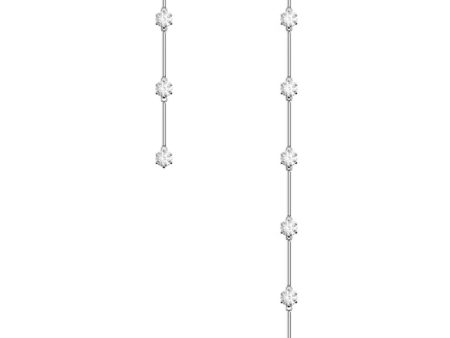 Swarovski Constella Drop Earrings Asymmetric design White Rhodium plated  ONE SIZE on Sale