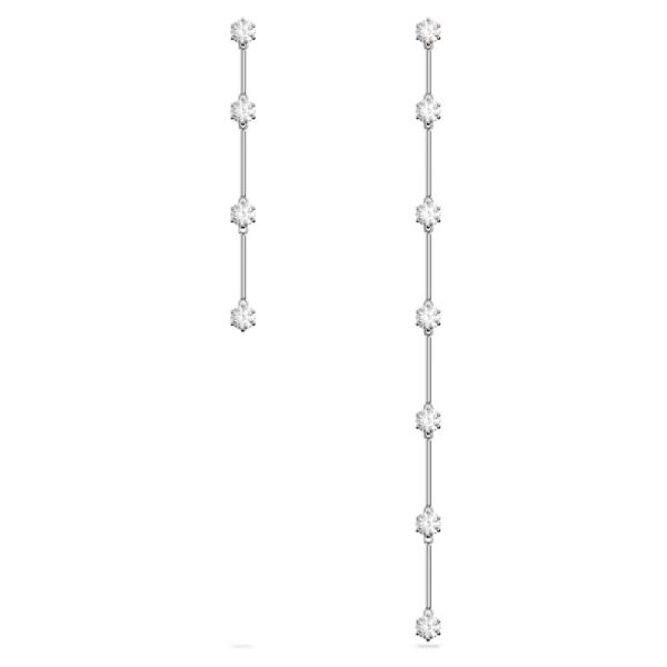 Swarovski Constella Drop Earrings Asymmetric design White Rhodium plated  ONE SIZE on Sale