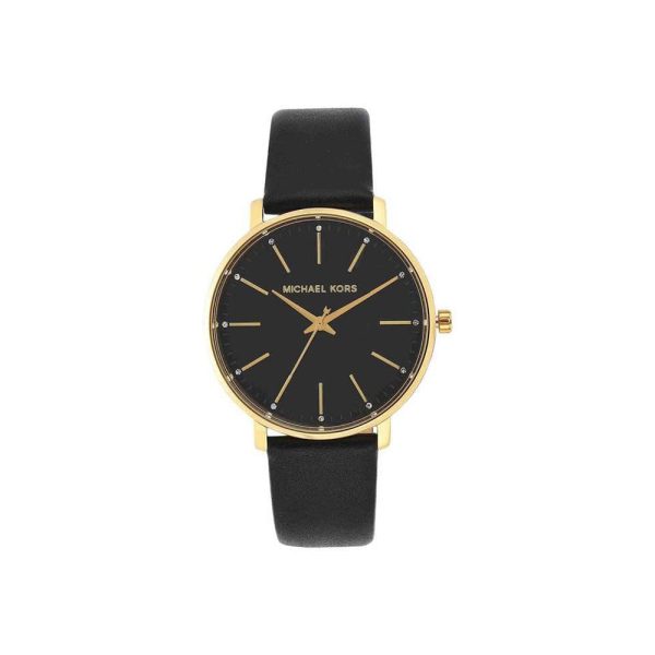 Michael Kors Women s Pyper Black Analogue Watch Cheap