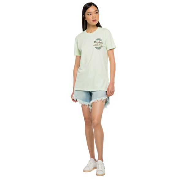 Replay Women s Earth Made Slim T-Shirt Online Sale