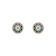 Michella 18 Ct Gold Diamond Earring With Enamel Basic Sale