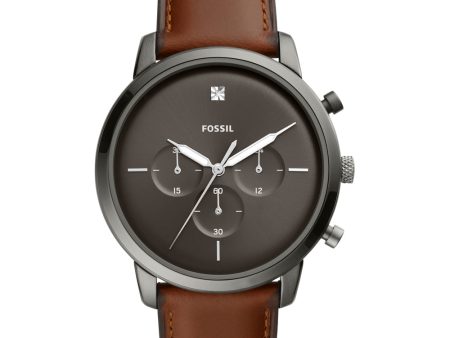 Fossil Men s Neutra Chronograph Amber Leather Watch Discount