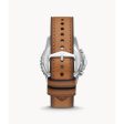 Fossil FB-01 Men s Chronograph Tan Eco Leather Watch Online Hot Sale