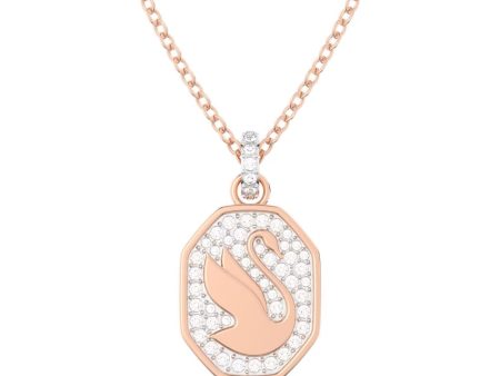 Swarovski Signum Necklace With Pendant Swan White Rose gold-tone plated Supply