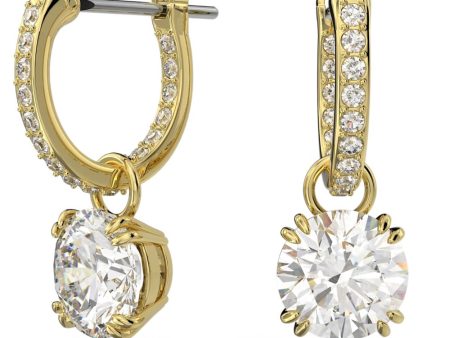 Swarovski Constella Drop Earrings Round cut White Gold-tone plated  ONE SIZE Discount