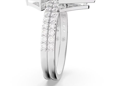 Swarovski Ortyx RingTriangle cut White Rhodium plated  55 Online now