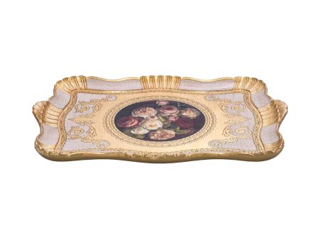 Sezzatini Large Carved Rectangular Tray, Size: 38x55 Cm on Sale