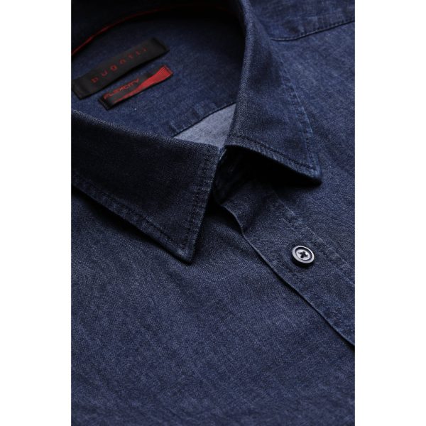 Bugatti Men s Stretch Denim Navy Shirt on Sale