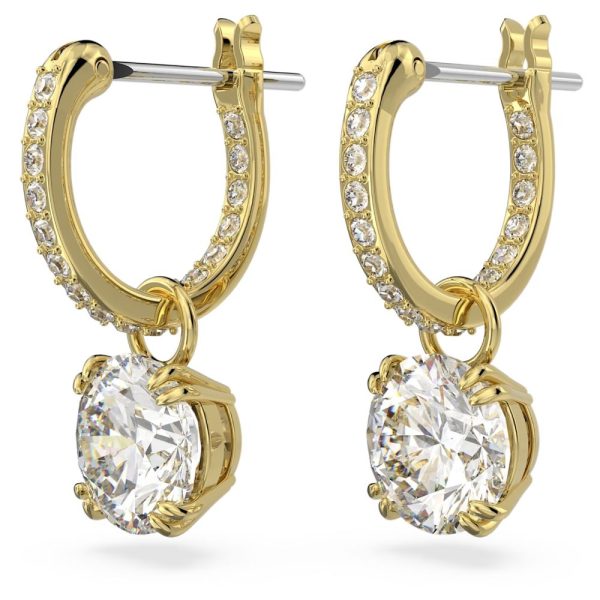 Swarovski Constella Drop Earrings Round cut White Gold-tone plated  ONE SIZE Discount