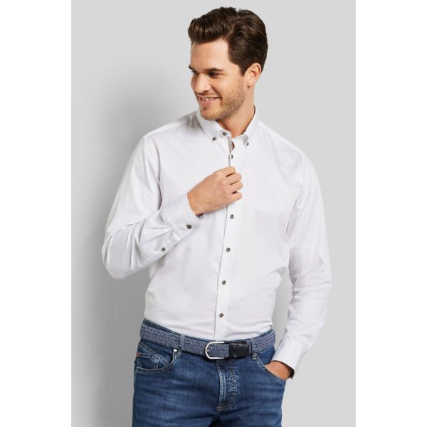 Bugatti Men s Long-sleeved Shirt  With Button-down Collar Discount