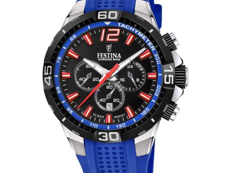 Festina Men s Chrono Bike Rubber Strap Watch For Cheap