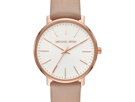 Michael Kors Women s Pyper Analog White Dial Watch Cheap