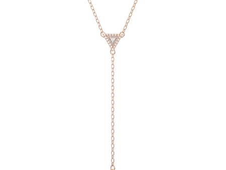 Swarovski Ortyx Y NecklaceTriangle cut White Rose Gold-tone plated  38cm x 43 CM Online