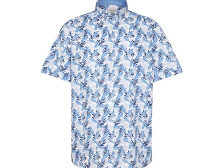 Bugatti Men s Short-sleeved Shirt  With all-over Floral Print Online