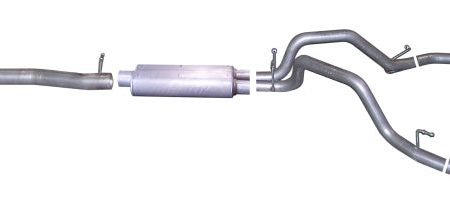 Gibson 08-09 Chevrolet Silverado 1500 LS 4.8L 3in Cat-Back Dual Split Exhaust - Stainless Online Sale