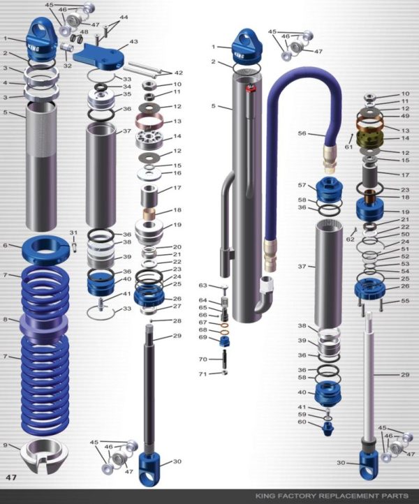 King Shocks Smooth Res Assembly 2.0 PR 7in Long 2.0in OD Snap Ring Groove Both Ends Discount