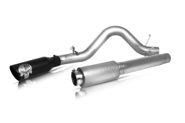 Gibson 11-13 GMC Sierra 1500 SLT 6.2L 4in Patriot Skull Series Cat-Back Single Exhaust - Stainless Sale