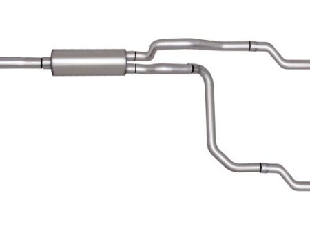 Gibson 87-92 Ford F-150 Custom 4.9L 2.5in Cat-Back Dual Split Exhaust - Stainless Fashion