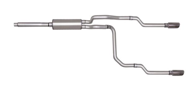 Gibson 87-92 Ford F-150 Custom 4.9L 2.5in Cat-Back Dual Split Exhaust - Stainless Fashion