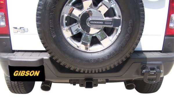 Gibson 07-10 Hummer H3 Base 3.7L 2.5in Cat-Back Dual Split Exhaust - Stainless For Sale