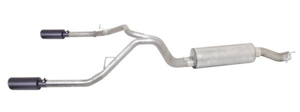 Gibson 14-17 Ram 2500 Big Horn 6.4L 2.5in Cat-Back Dual Split Exhaust - Black Elite For Sale