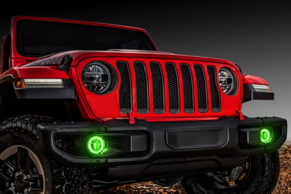 Oracle Jeep Wrangler JL Gladiator JT LED Surface Mount Fog Light Halo Kit - Green SEE WARRANTY Online Hot Sale