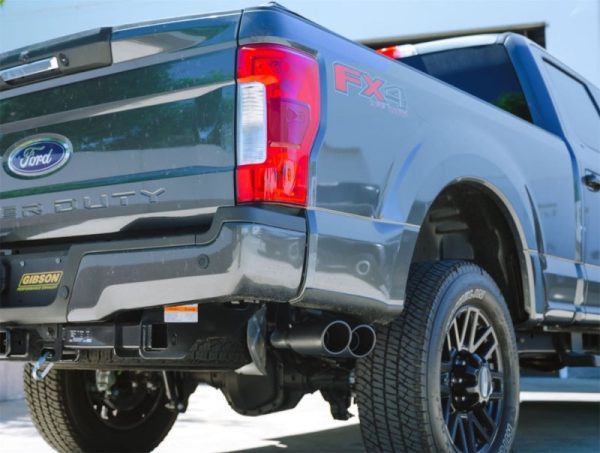 Gibson 20-21 Ford F250 F350 7.3L Black Elite Cat-Back Dual Sport Exhaust System - Stainless Cheap