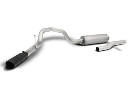 Gibson 20-21 GMC Sierra 2500HD 3500HD 6.6L Cat-Back Single Exhaust System Stainless - Black Elite on Sale