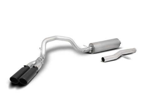 Gibson 21-22 Yukon  Tahoe 5.3L Black Elite Cat-Back Dual Sport Exhaust System - Stainless Hot on Sale