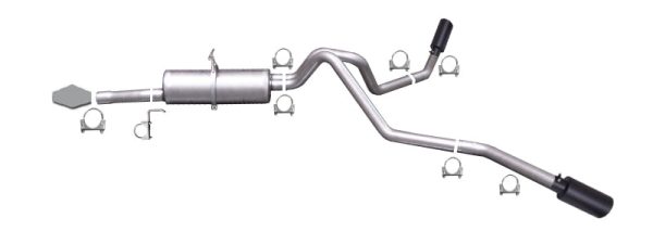 Gibson 99-04 Ford F-250 Super Duty Lariat 6.8L 2.5in Cat-Back Dual Extreme Exhaust - Black Elite Discount